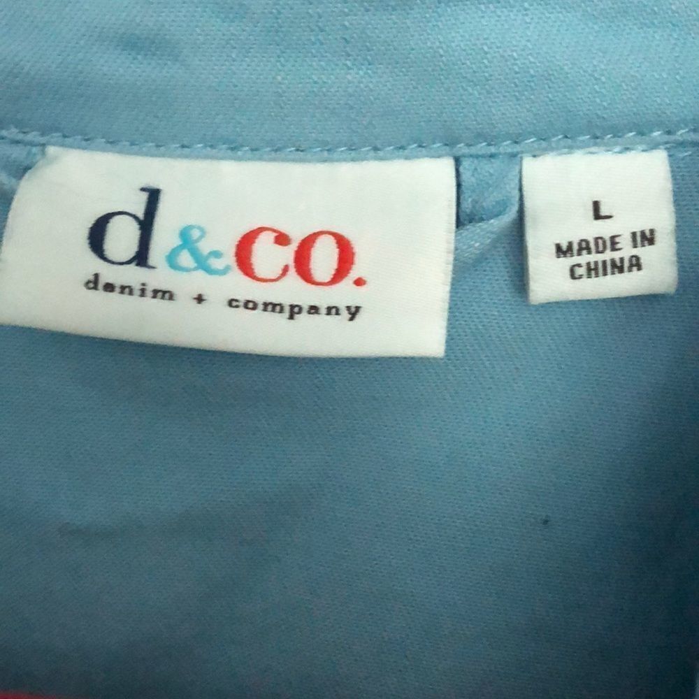 Fancy Light Blue Jean Jacket Denim&Co - Picture 3 of 4